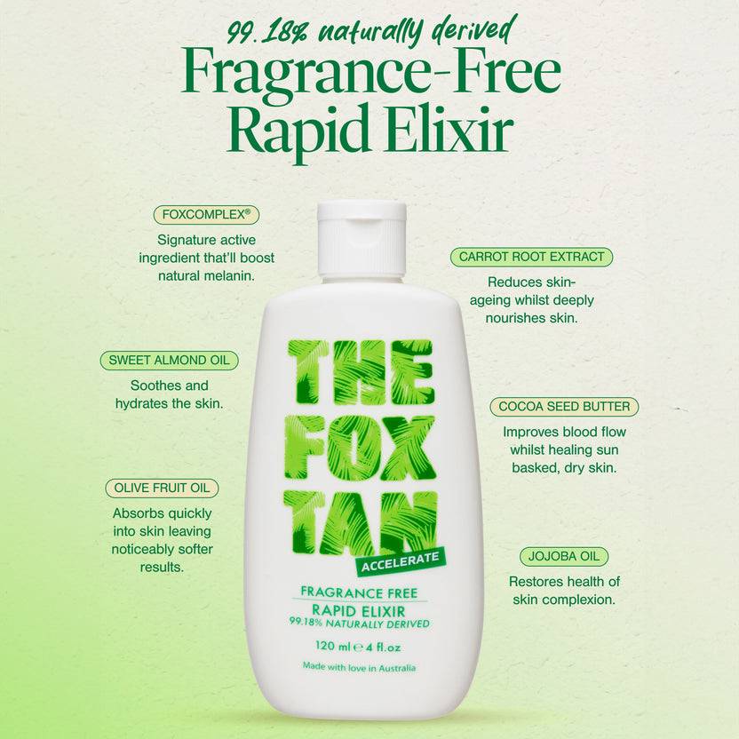 The Fox Tan Fragrance Free Rapid Tanning Elixir (120ml)