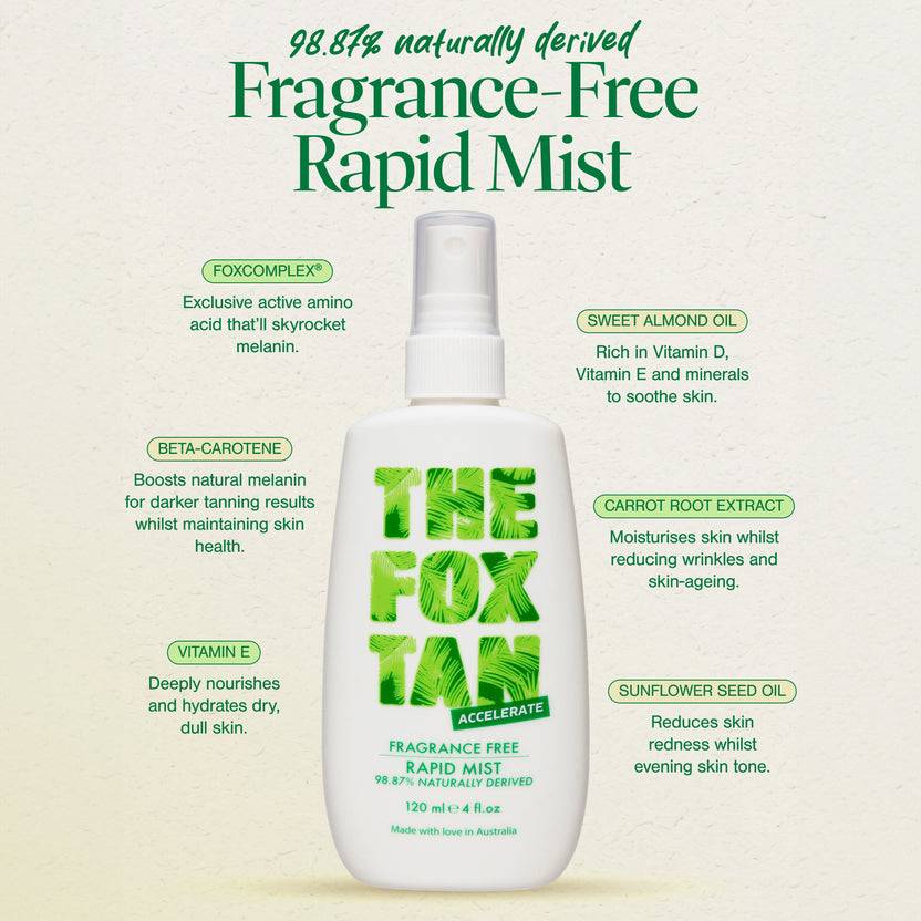 The Fox Tan Fragrance Free Rapid Tanning Mist (120ml)