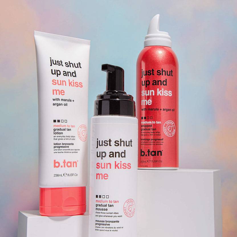 B.tan Just Shut Up & Sunkiss Me - Medium To Tan Everyday Glow Whip (207ml)