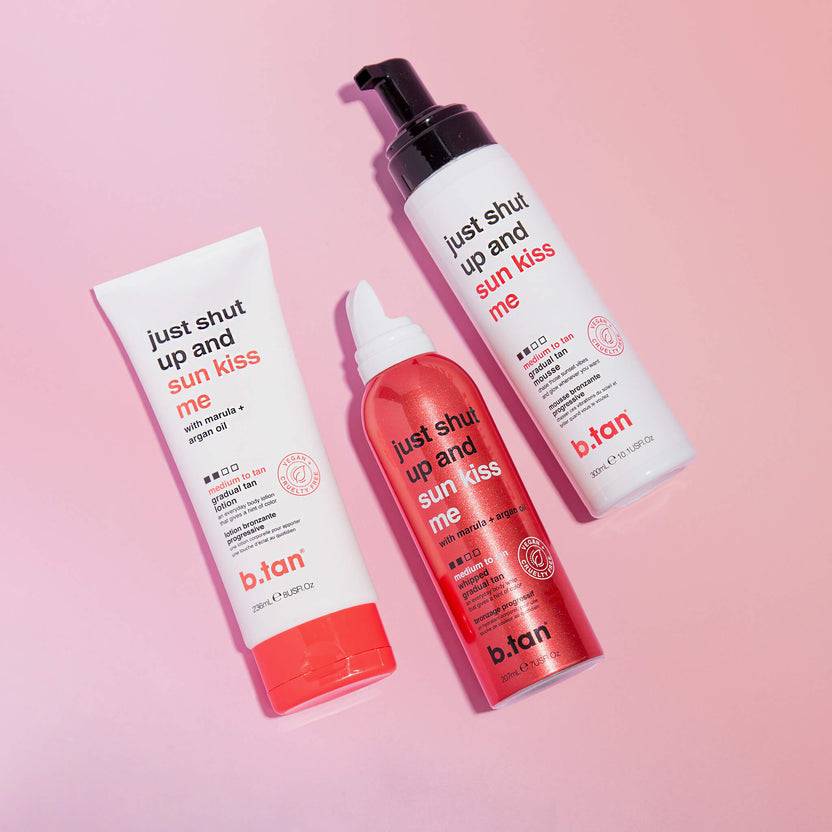 B.tan Just Shut Up & Sunkiss Me - Medium To Tan Everyday Glow Lotion (236ml)