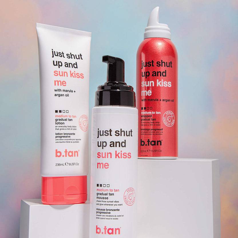 B.tan Just Shut Up & Sunkiss Me - Medium To Tan Everyday Glow Lotion (236ml)