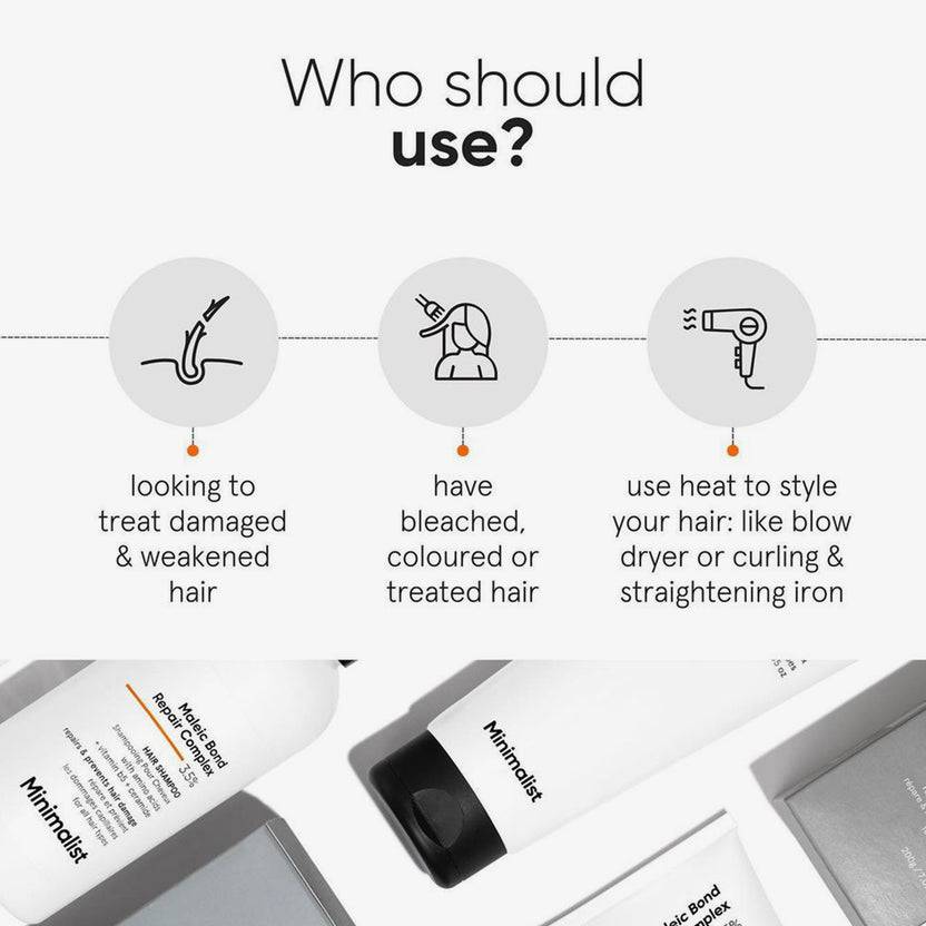 Minimalist Maleic Bond Repair Complex 3.5% Hair Shampoo (250ml)