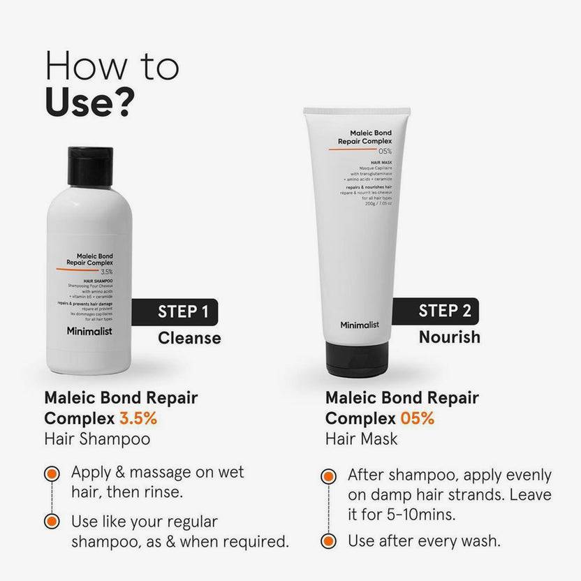 Minimalist Maleic Bond Repair Complex 3.5% Hair Shampoo (250ml)