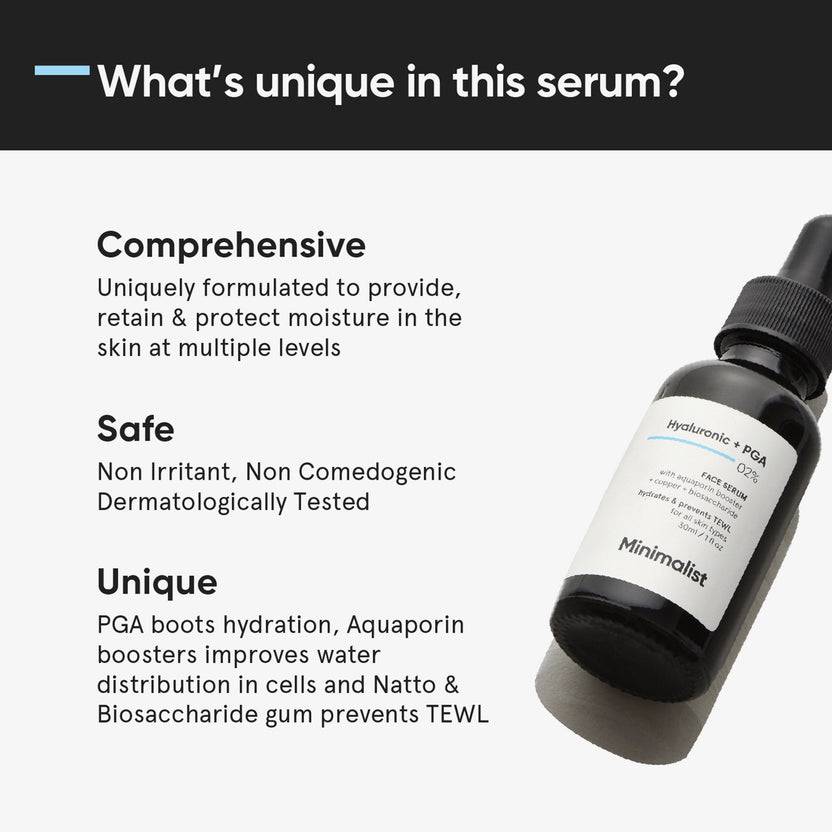 Minimalist Hyaluronic + PGA 02% Face Serum (30ml)