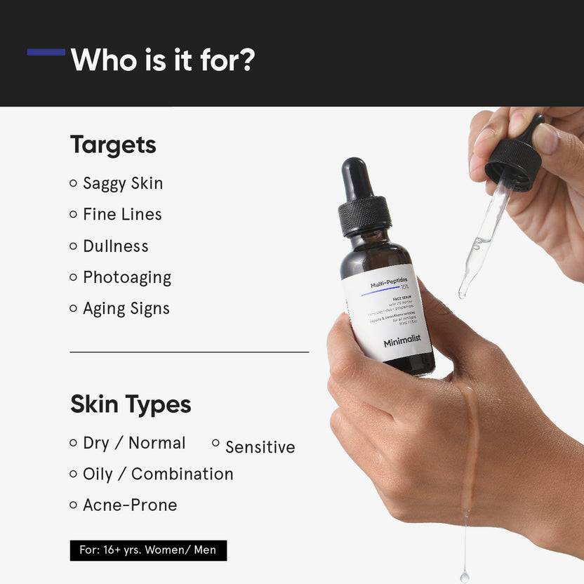 Minimalist Multi-Peptides 10% Face Serum (30ml)