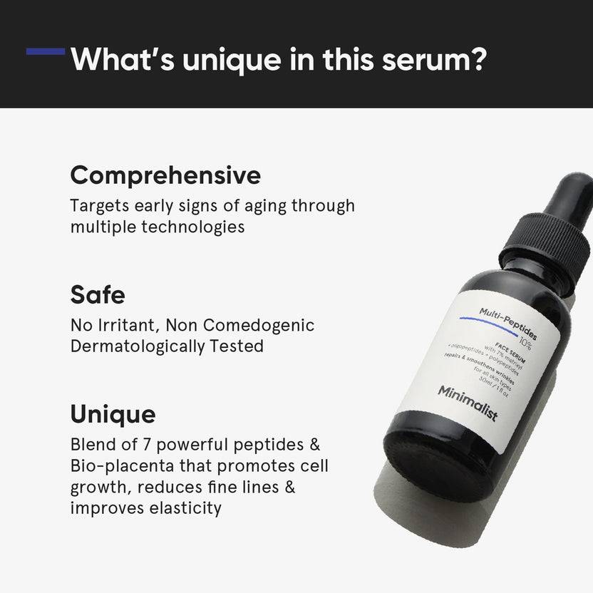 Minimalist Multi-Peptides 10% Face Serum (30ml)