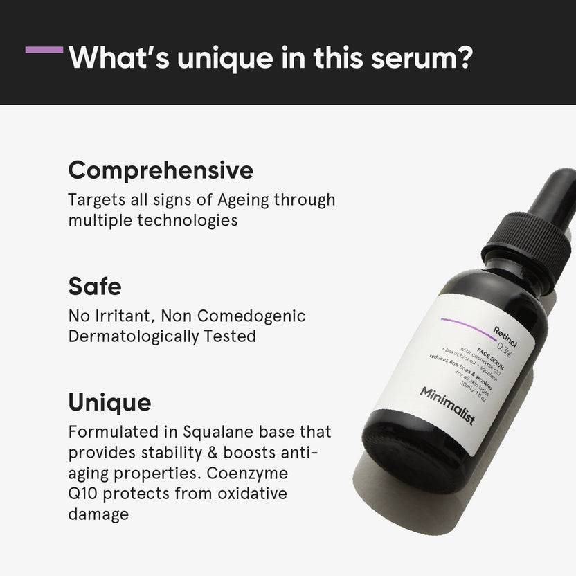 Minimalist Retinol 0.3% Face Serum (30ml)