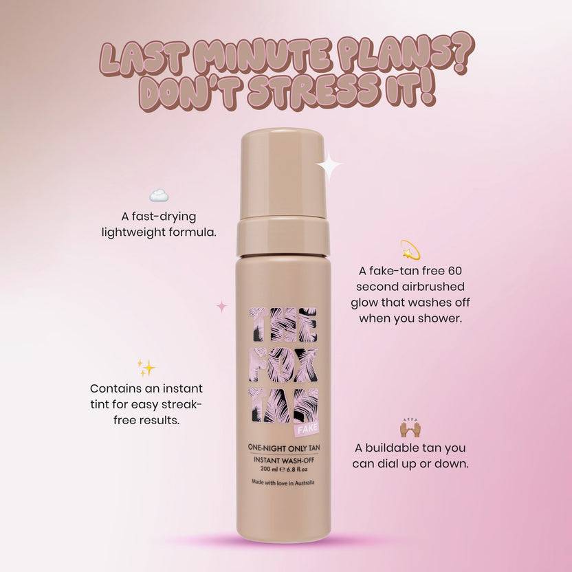 The Fox Tan One Night Only Tan Instant Wash Off (200ml)