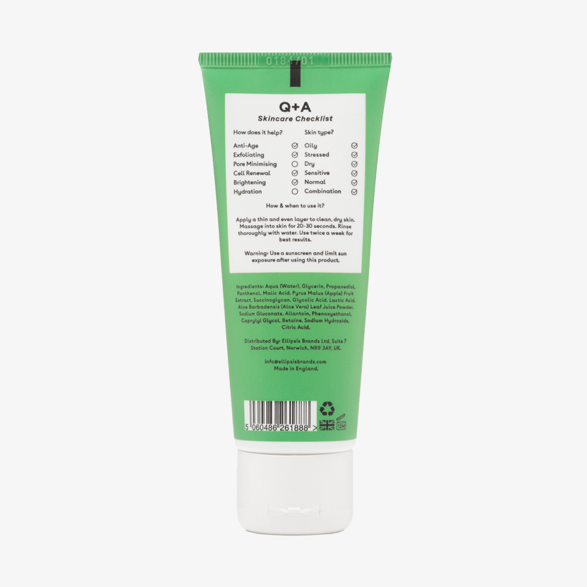 Q + A Skin Apple AHA Exfoliating Gel (75ml)
