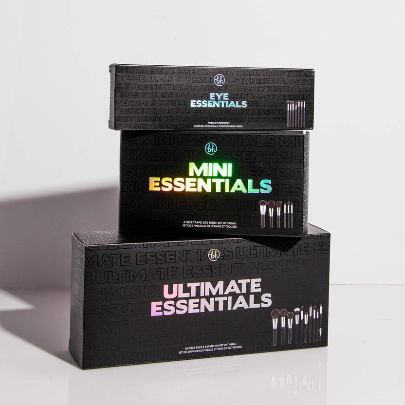 BH Cosmetics Ultimate Essentials 10 Piece Face & Eye Brush Set With Bag