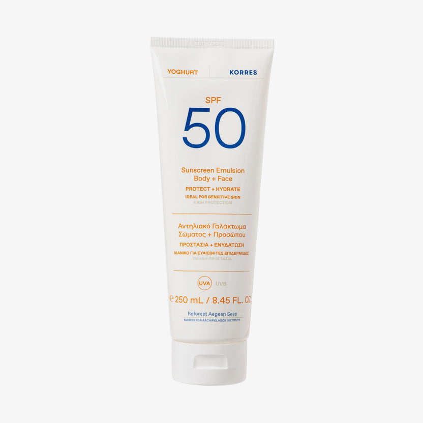 KORRES Yoghurt Sonnenschutz-Emulsion für Körper und Gesicht SPF50 (250ml)