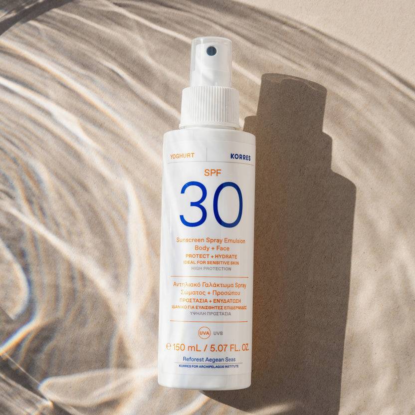 KORRES Yoghurt Sonnenschutz Sprüh-Emulsion Für Gesicht & Körper SPF30 (150ml)
