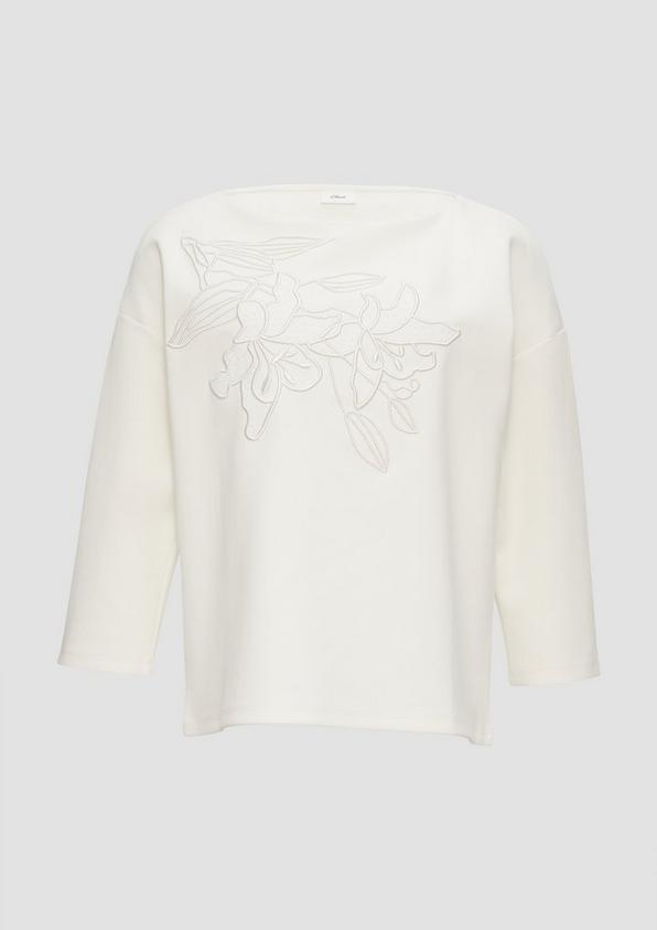 s.Oliver 3/4-Arm-Shirt aus Heavy Jersey mit Applikation