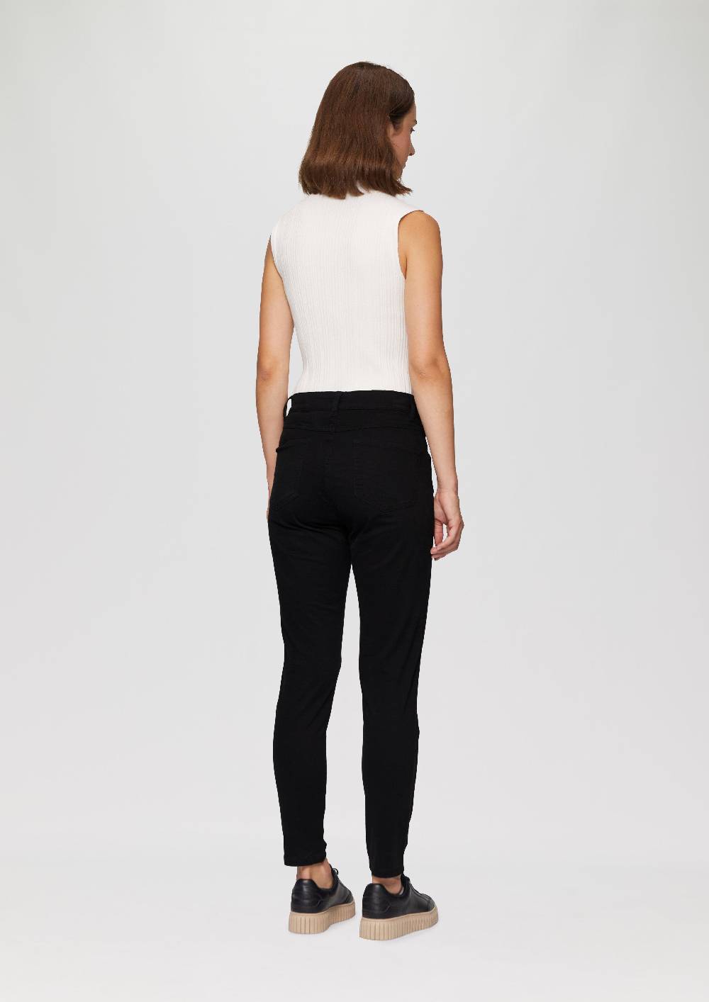 S.Oliver Ankle-Hose Im Slim Fit Mit Mittelhohem Bund