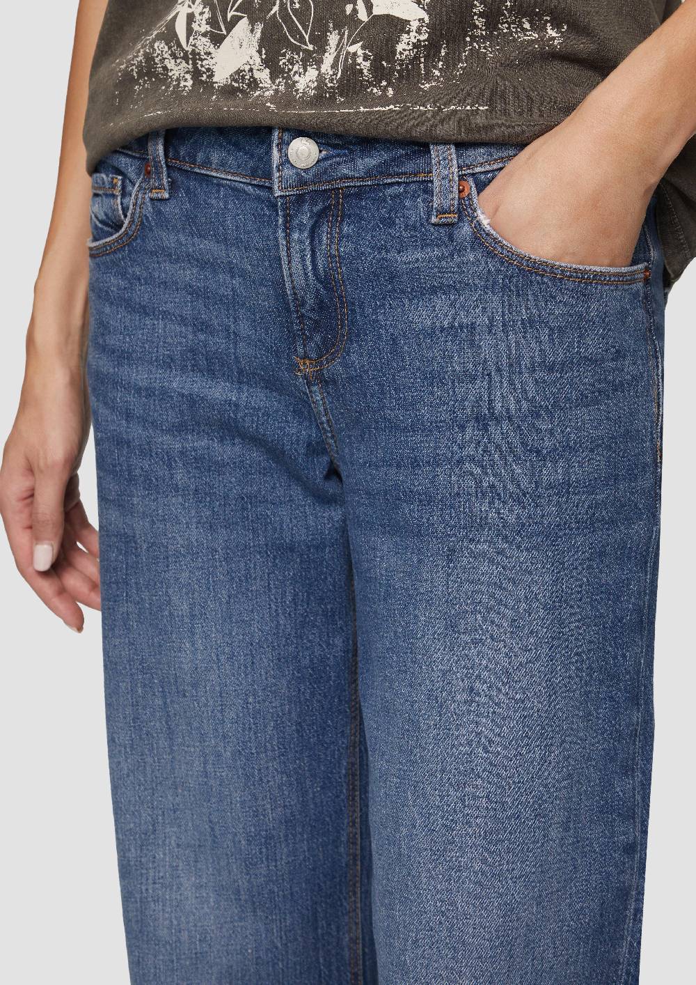 S.Oliver Ankle-Jeans Catie / Slim Fit / Low Rise / Wide Leg