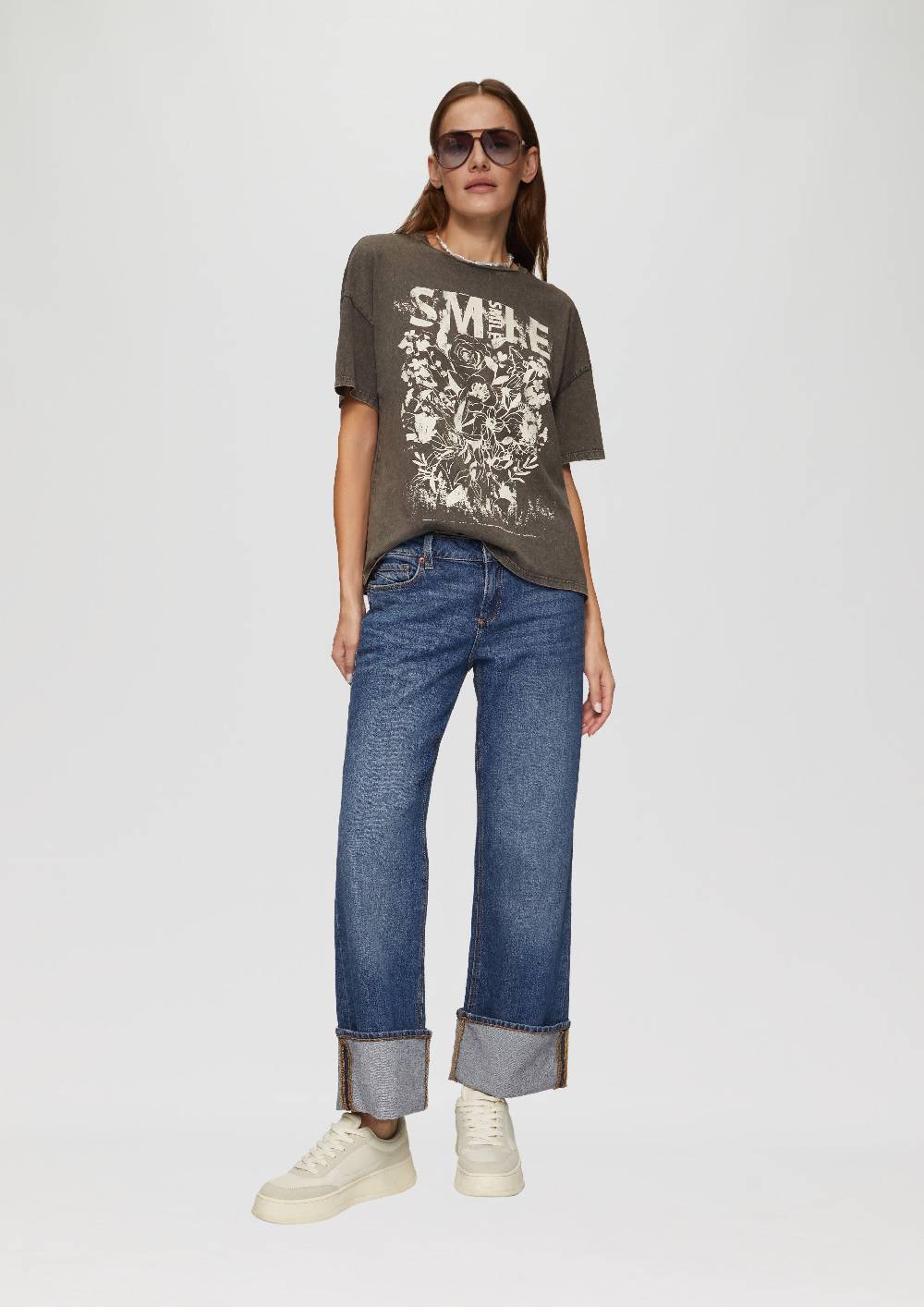 S.Oliver Ankle-Jeans Catie / Slim Fit / Low Rise / Wide Leg