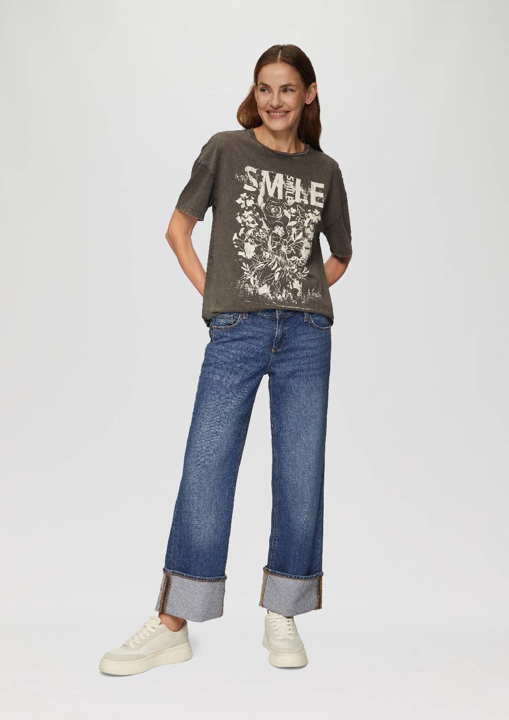 S.Oliver Ankle-Jeans Catie / Slim Fit / Low Rise / Wide Leg