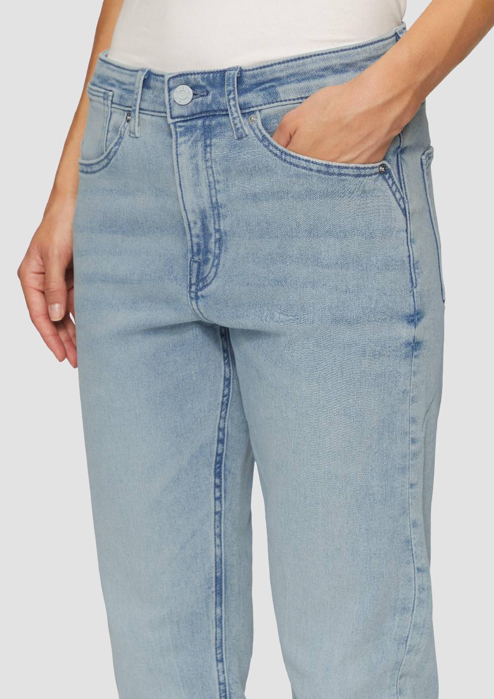 S.Oliver Ankle-Jeans Franciz / Slim Boyfriend / Mid Rise / Tapered Leg