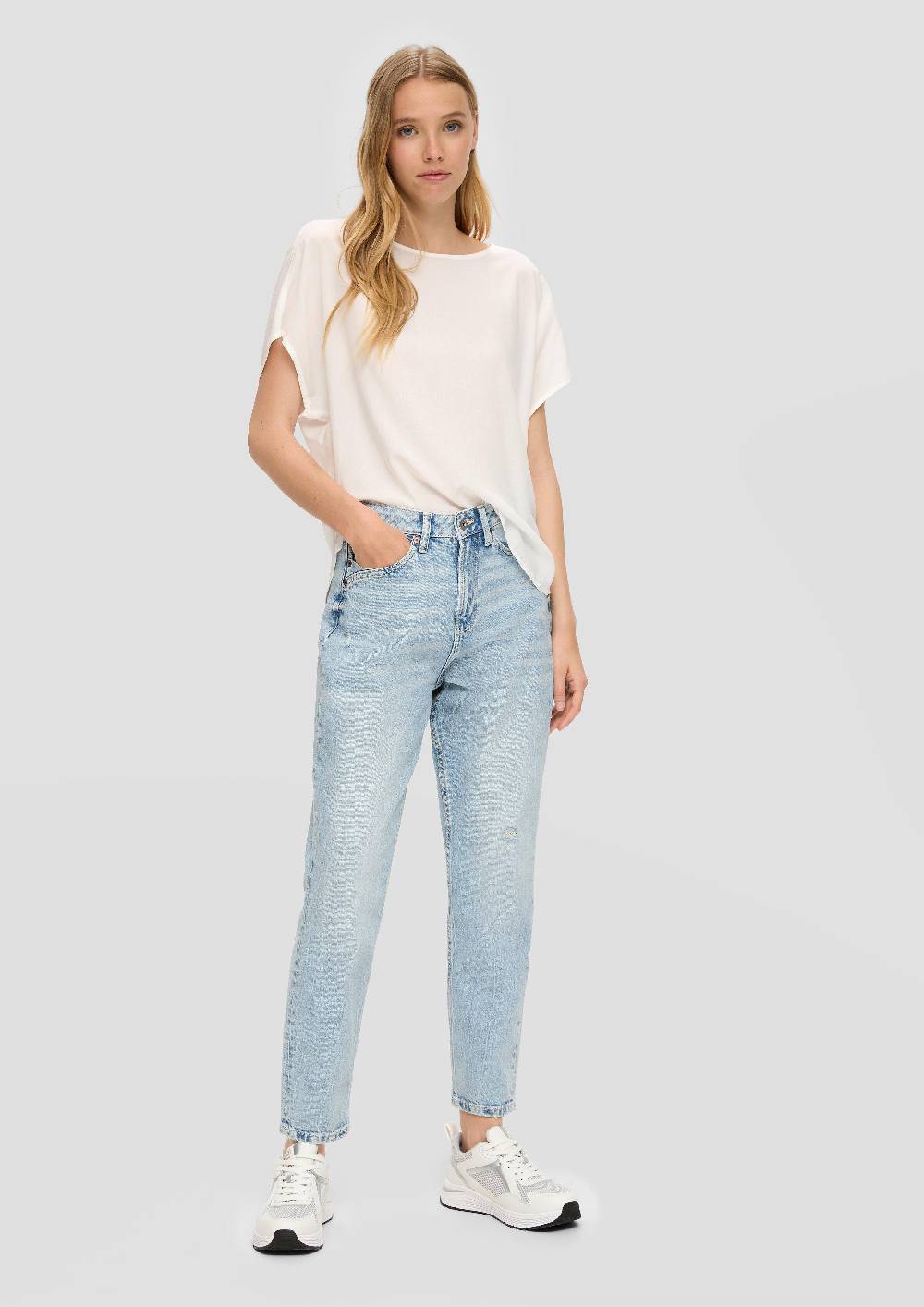 S.Oliver Ankle-Jeans Mom / Relaxed Fit / High Rise / Tapered Leg