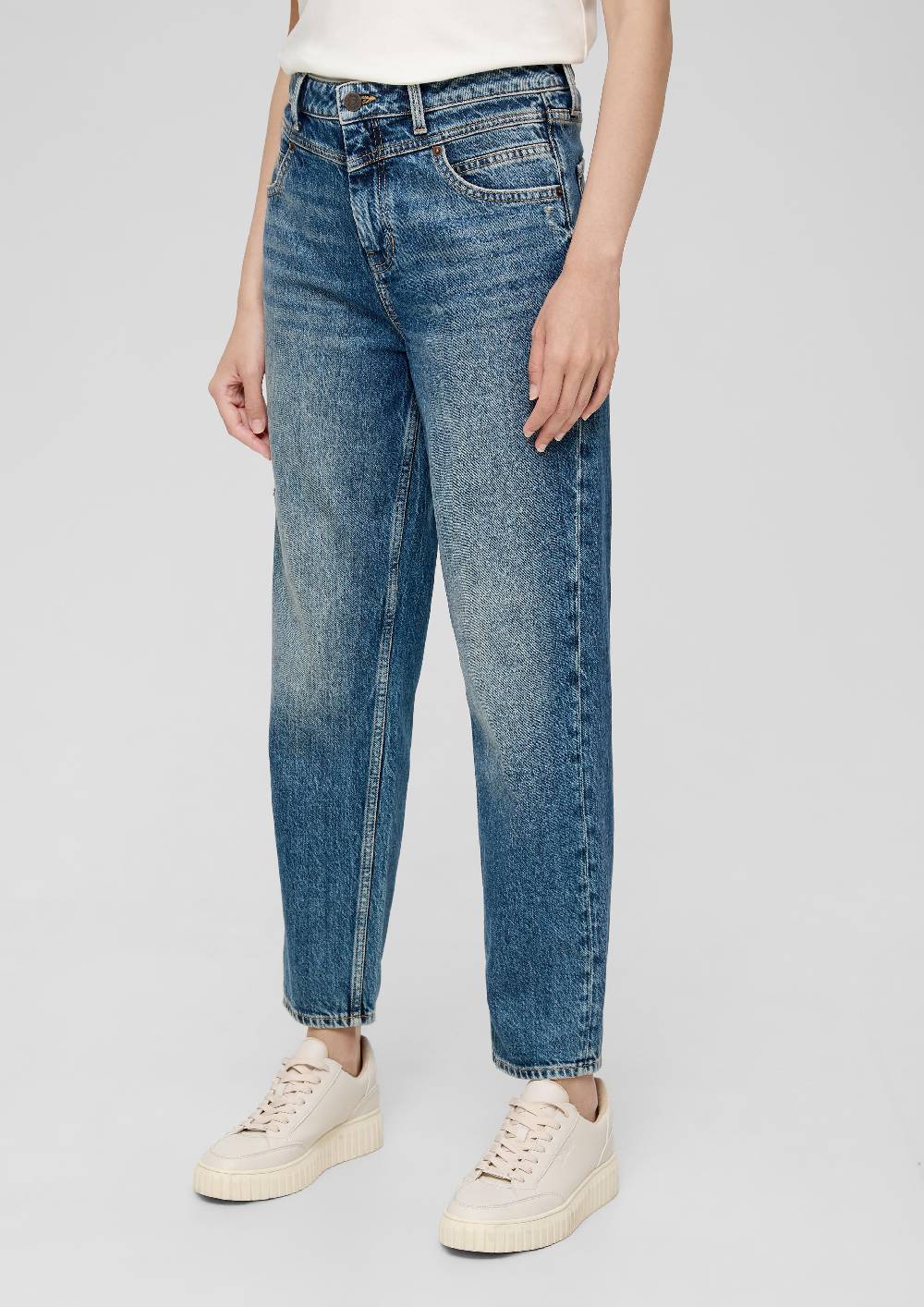 S.Oliver Ankle-Jeans Mom / Relaxed Fit / High Rise / Tapered Leg