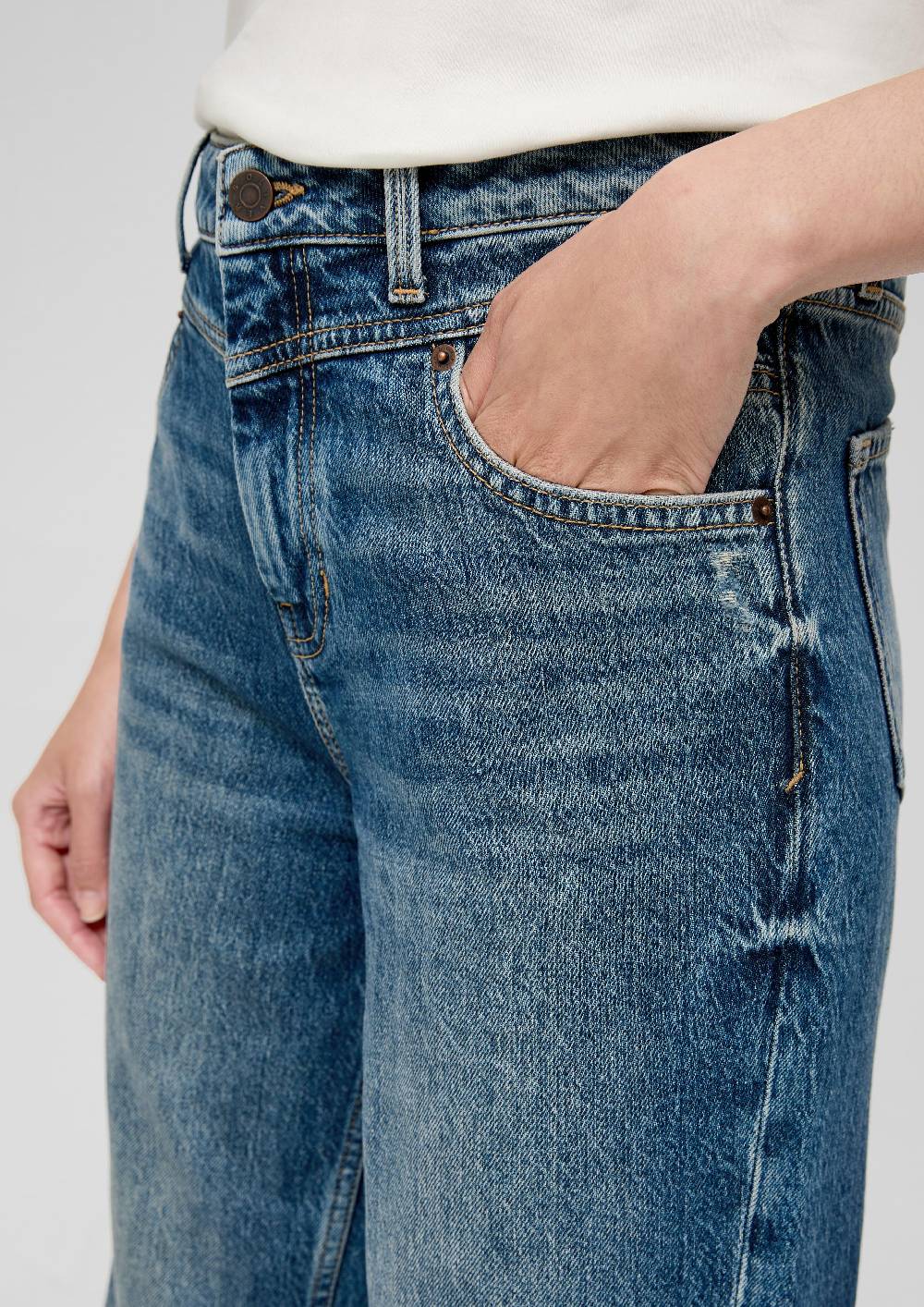 S.Oliver Ankle-Jeans Mom / Relaxed Fit / High Rise / Tapered Leg