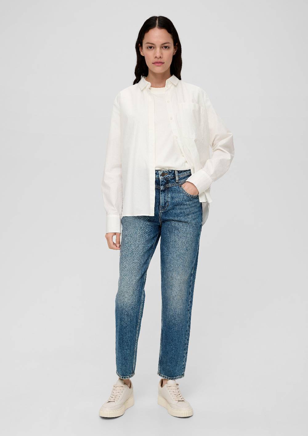 S.Oliver Ankle-Jeans Mom / Relaxed Fit / High Rise / Tapered Leg