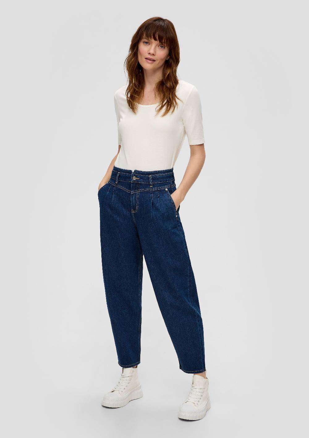 S.Oliver Ankle Jeans / Regular Fit / High Rise / Barrel Leg