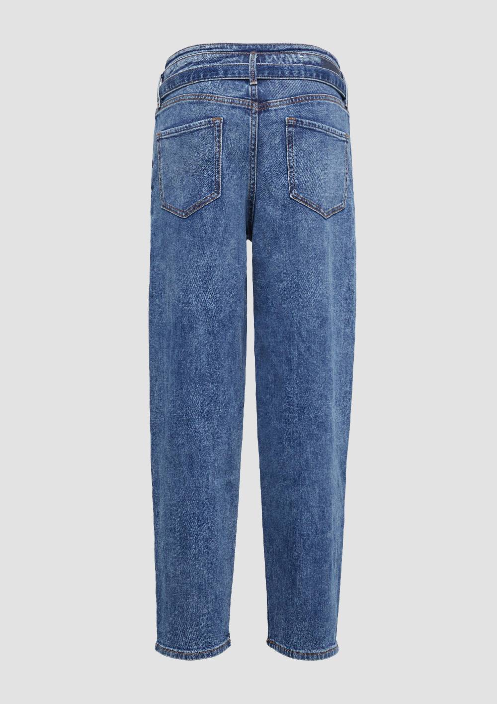 S.Oliver Ankle-Jeans / Regular Fit / High Rise / Barrel Leg / Mit Gürtel