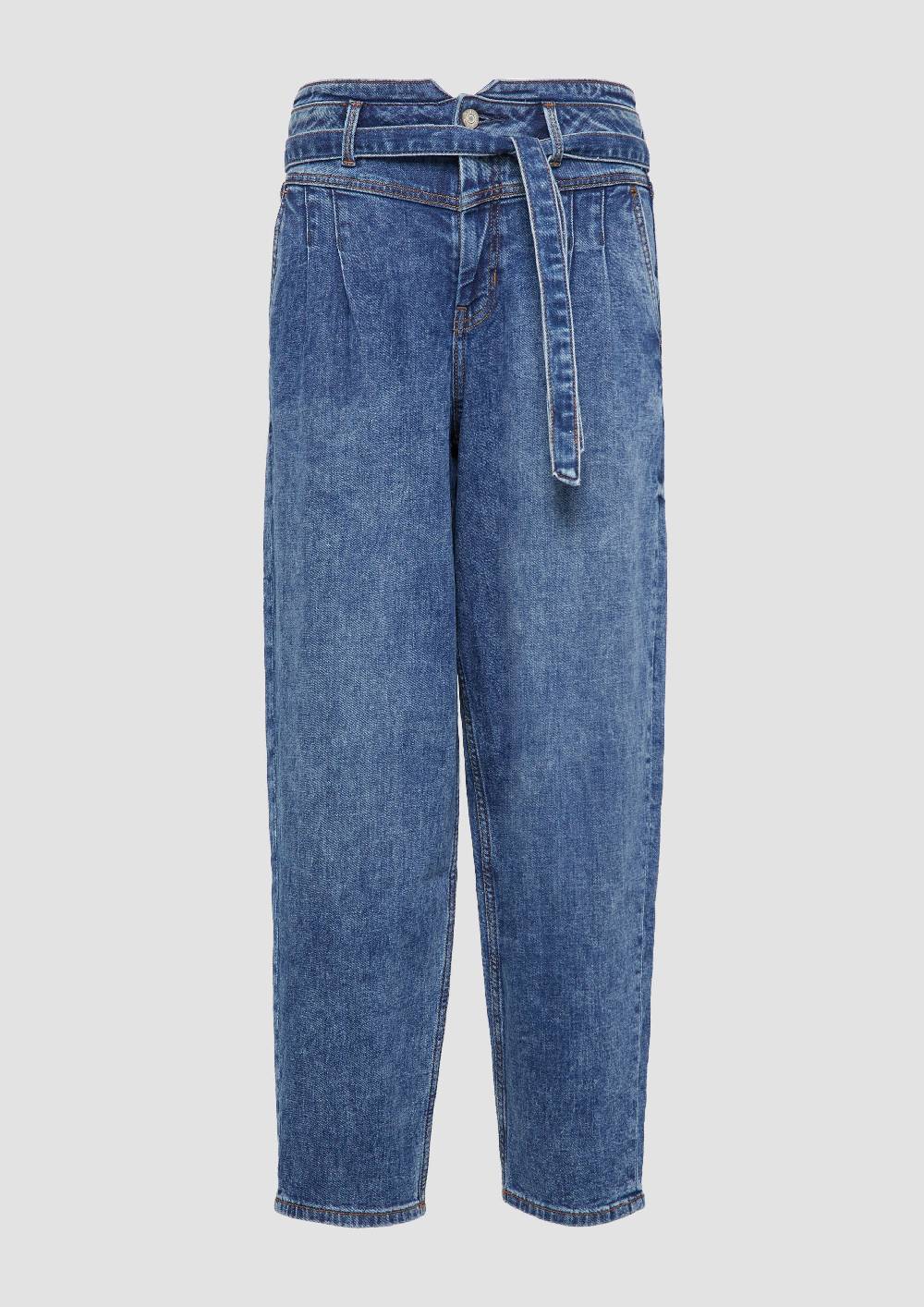 S.Oliver Ankle-Jeans / Regular Fit / High Rise / Barrel Leg / Mit Gürtel