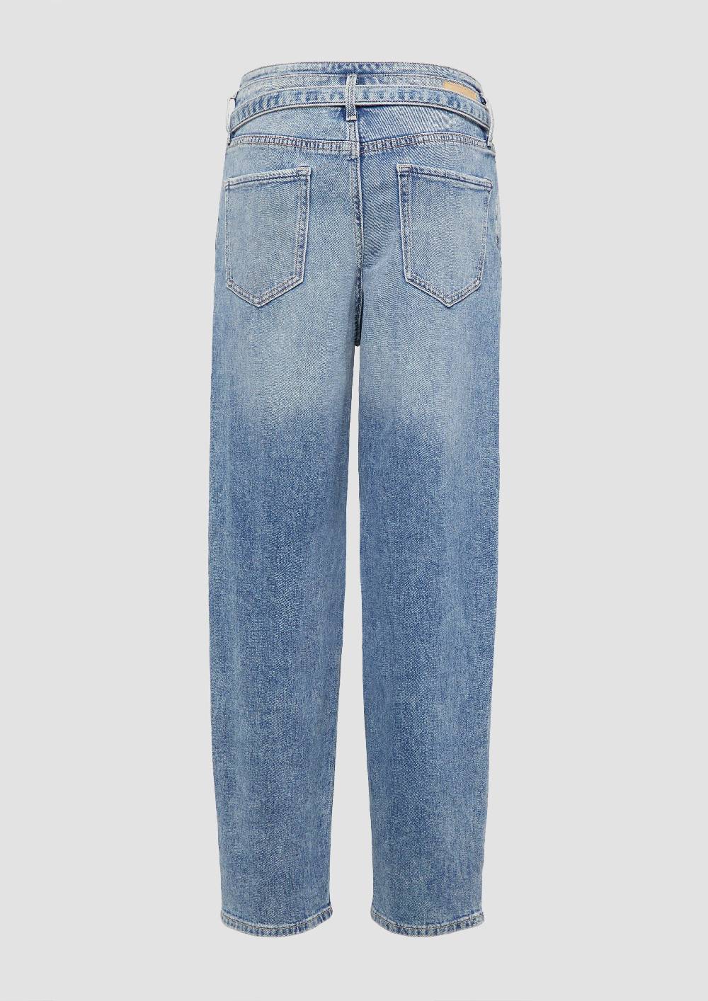 S.Oliver Ankle-Jeans / Regular Fit / High Rise / Barrel Leg / Mit Gürtel