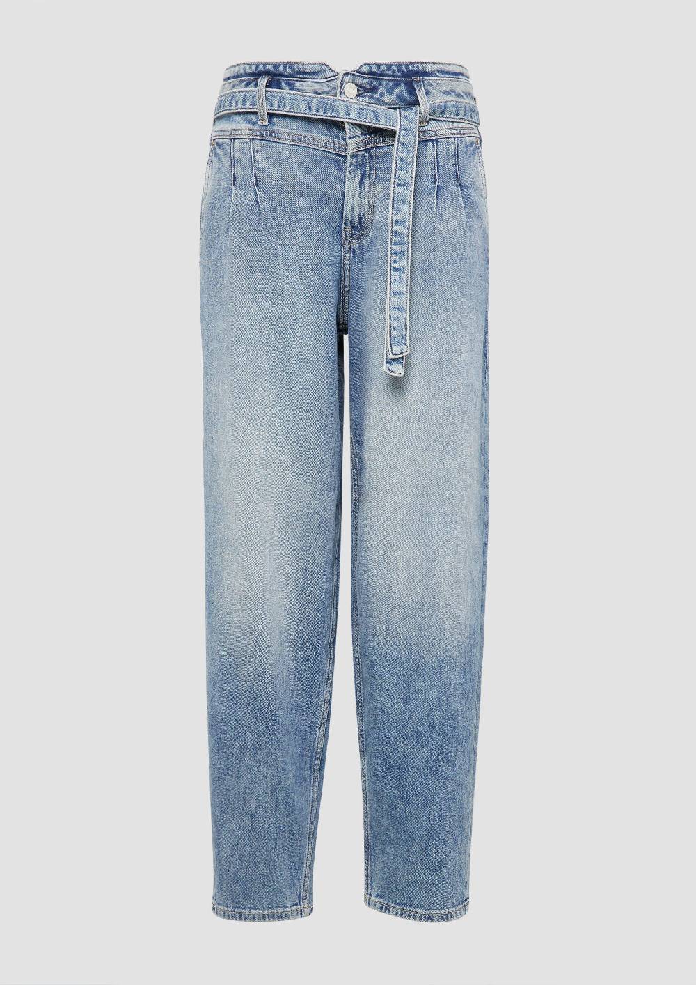 S.Oliver Ankle-Jeans / Regular Fit / High Rise / Barrel Leg / Mit Gürtel