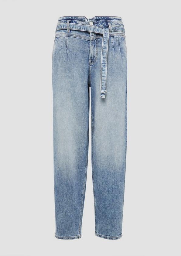 s.Oliver Ankle-Jeans / Regular Fit / High Rise / Barrel Leg / mit Gürtel