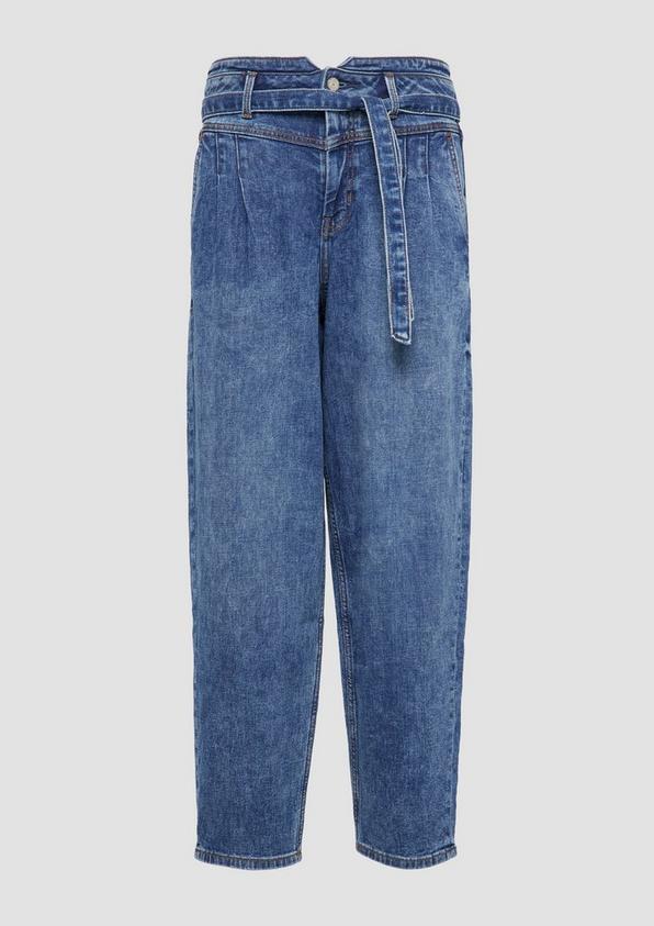 s.Oliver Ankle-Jeans / Regular Fit / High Rise / Barrel Leg / mit Gürtel