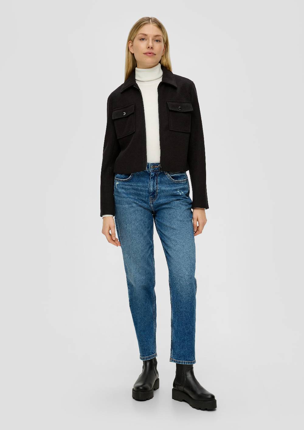 S.Oliver Ankle-Jeans / Regular Fit / High Rise / Tapered Leg