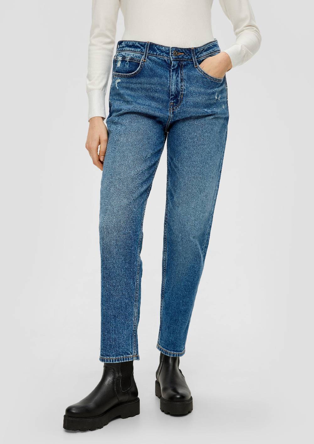 S.Oliver Ankle-Jeans / Regular Fit / High Rise / Tapered Leg