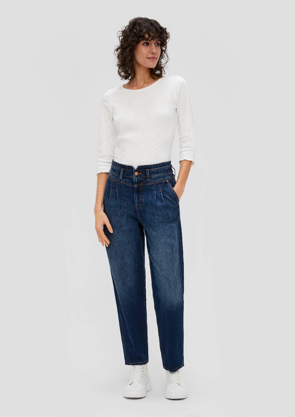 S.Oliver Ankle-Jeans / Relaxed Fit / High Rise / Barrel Leg