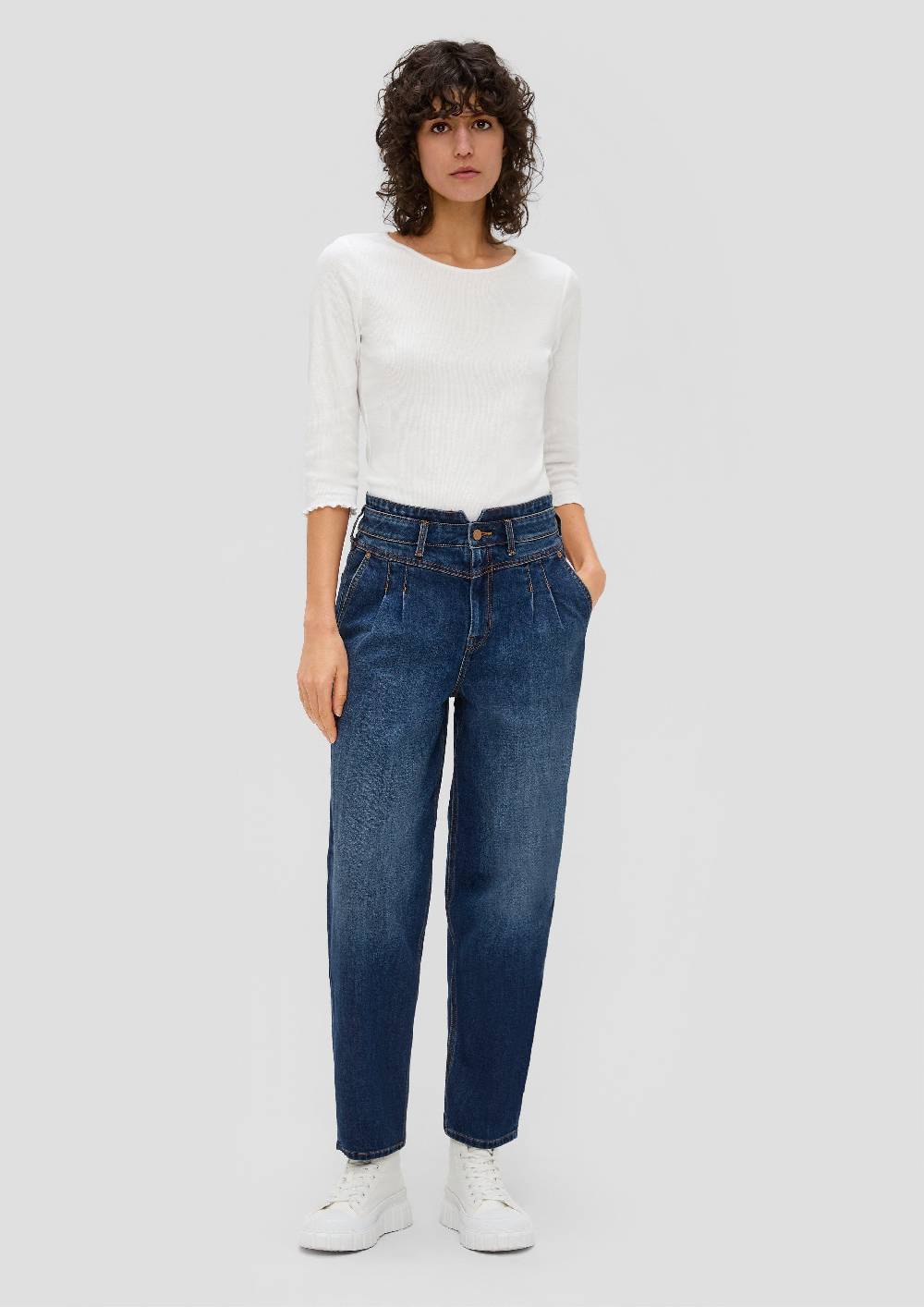 S.Oliver Ankle-Jeans / Relaxed Fit / High Rise / Barrel Leg