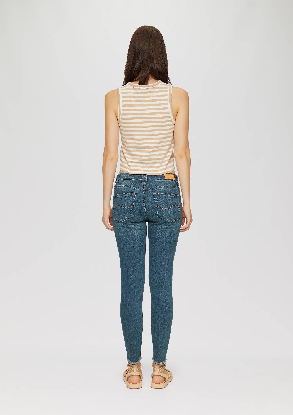 S.Oliver Ankle-Jeans Sadie / Mid Rise / Skinny Leg / Super Stretch