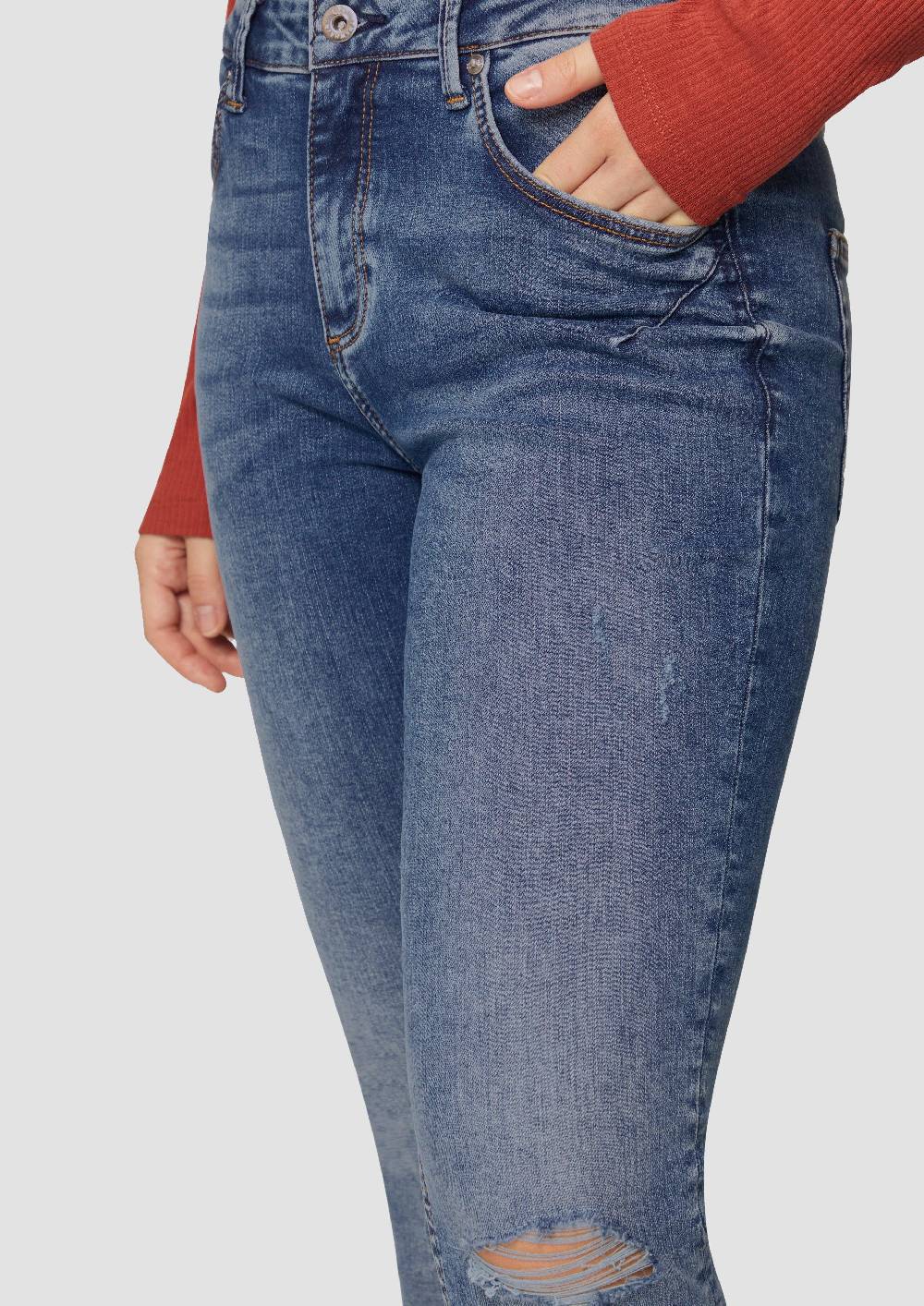 S.Oliver Ankle-Jeans Sadie / Skinny Fit / Mid Rise / Skinny Leg / Superstretch