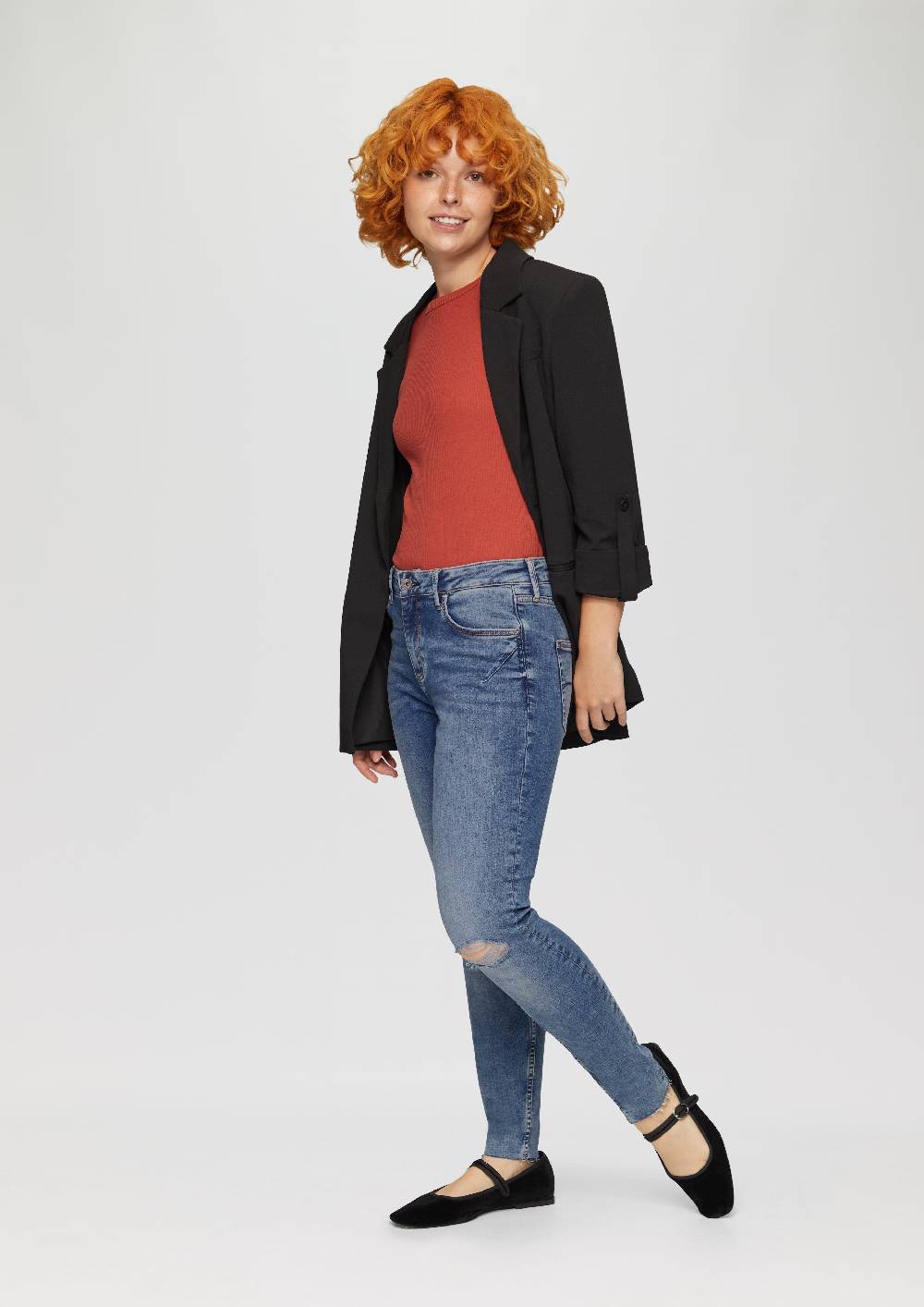 S.Oliver Ankle-Jeans Sadie / Skinny Fit / Mid Rise / Skinny Leg / Superstretch