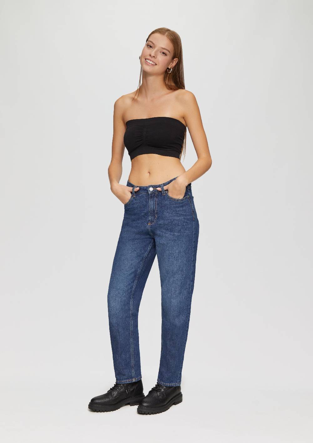 S.Oliver Ankle-Jeans Tizie / Slim Fit / High Rise / Tapered Leg / Inch Sizes