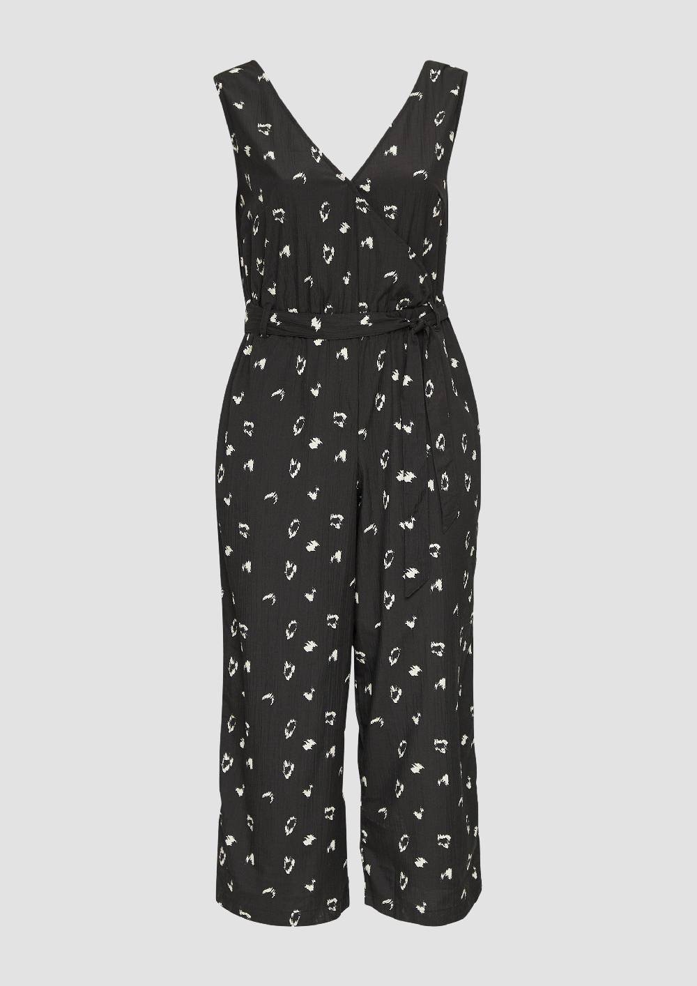 S.Oliver Ärmelloser Jumpsuit Mit Eingrifftaschen Und Bindeband