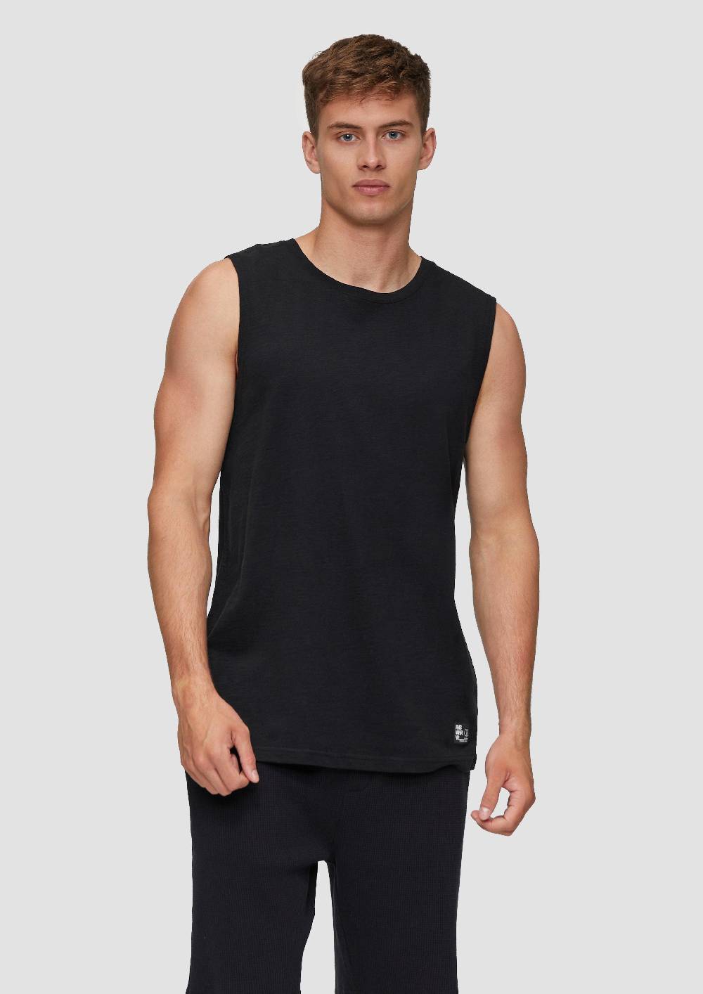 S.Oliver Ärmelloses Shirt Aus Baumwolle Mit Logo-Detail