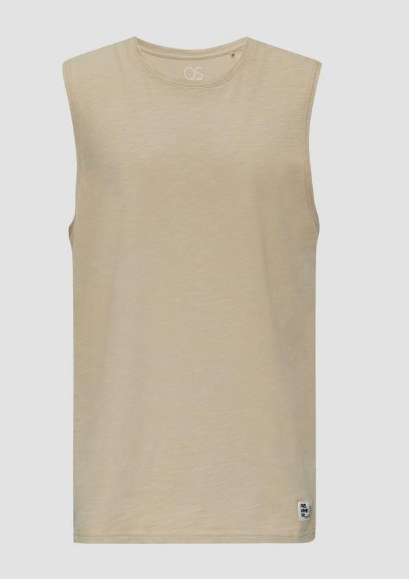 s.Oliver Ärmelloses Shirt aus Baumwolle mit Logo-Detail