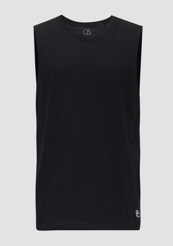 s.Oliver Ärmelloses Shirt aus Baumwolle mit Logo-Detail