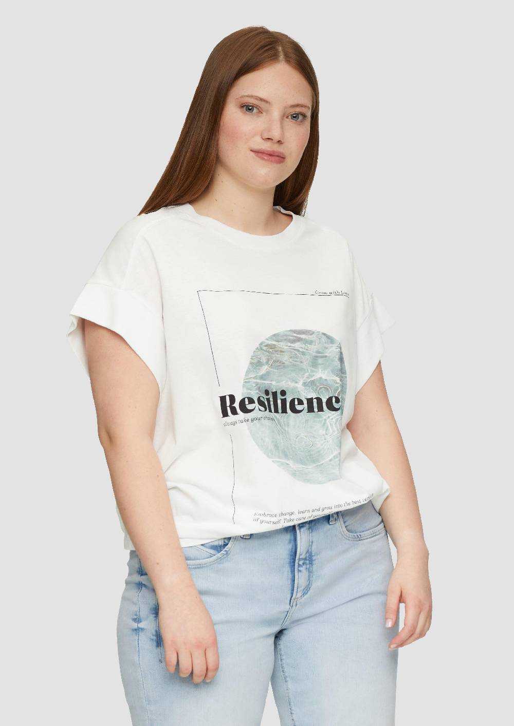 S.Oliver Ärmelloses Shirt Mit Artwork Und Rippblende