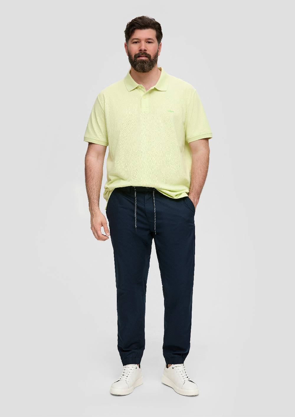 S.Oliver Baumwoll-Hose Mit Elastischem Bund Und Print-Detail