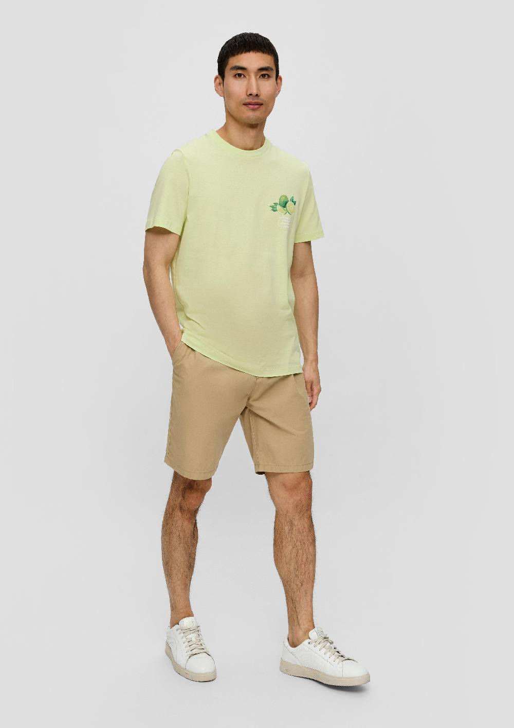 S.Oliver Baumwoll-T-Shirt Mit Crew Neck Und Frontprint