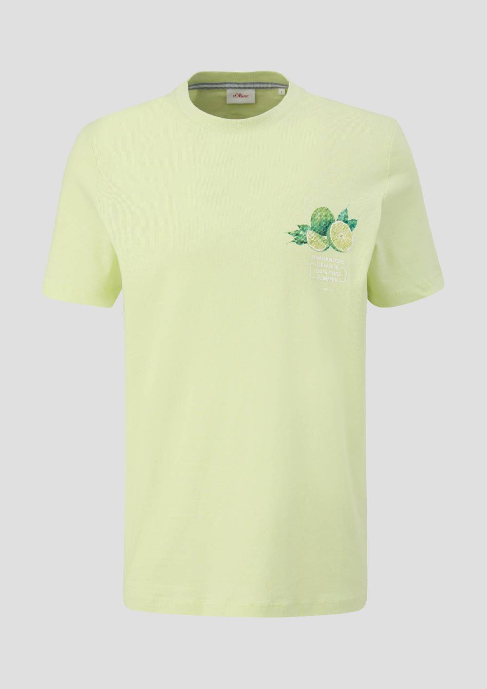 S.Oliver Baumwoll-T-Shirt Mit Crew Neck Und Frontprint