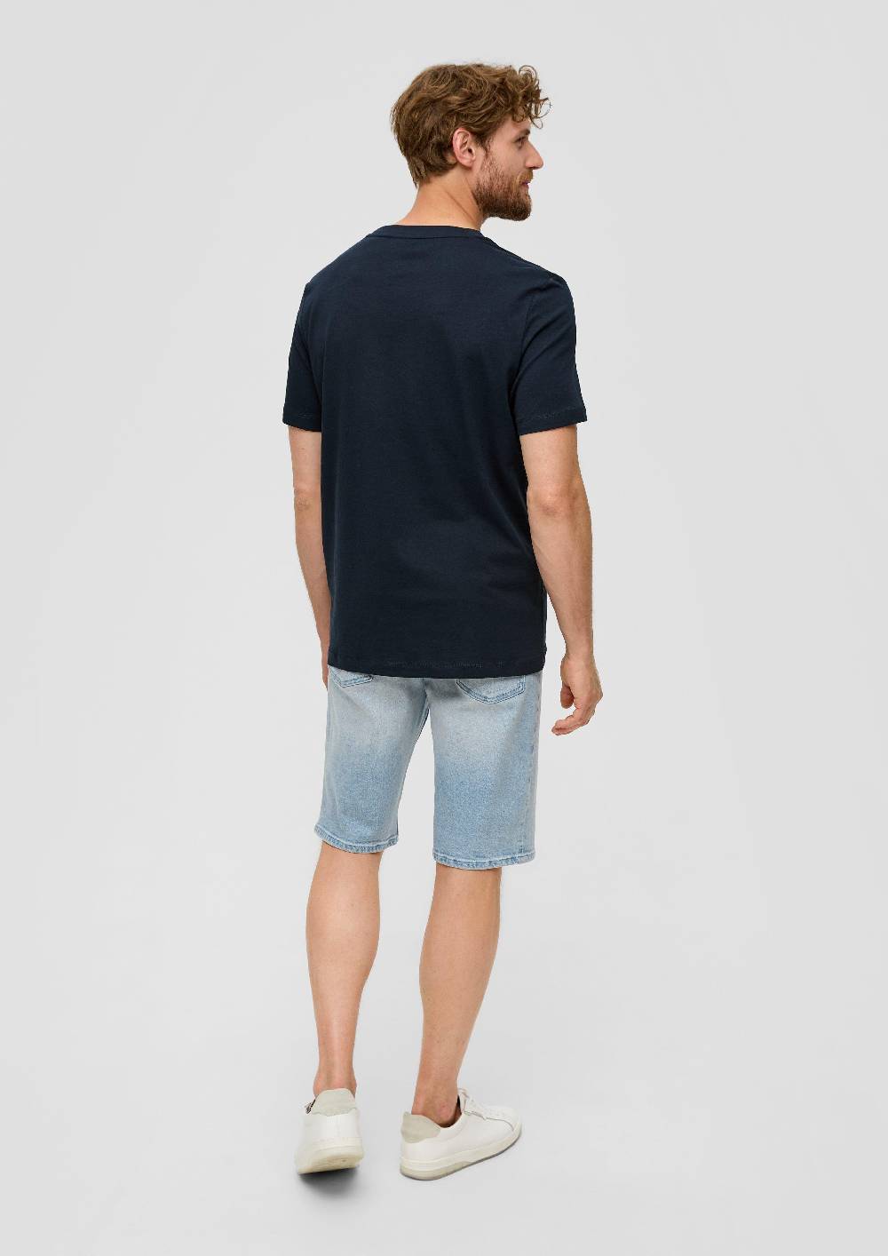 S.Oliver Baumwoll-T-Shirt Mit Crew Neck Und Frontprint